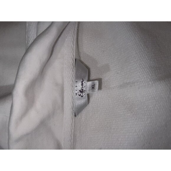 Miss Etam Womens White Button-Front Blazer Jacket XL - Picture 5 of 9